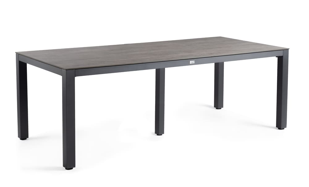 Briga Dining Table Trespa Top Forest Grey 220 x 100 cm Charcoal Frame
